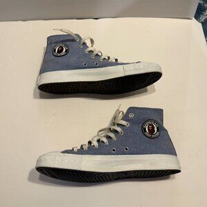 A Bathing Ape Canvas Ape Sta High-Top Mens Size 9 Chambray Camo Apesta 2013 RARE